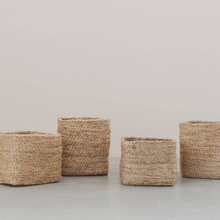 Will & Atlas - Wholesale Basket - Square Tabletop Basket, jute - natural