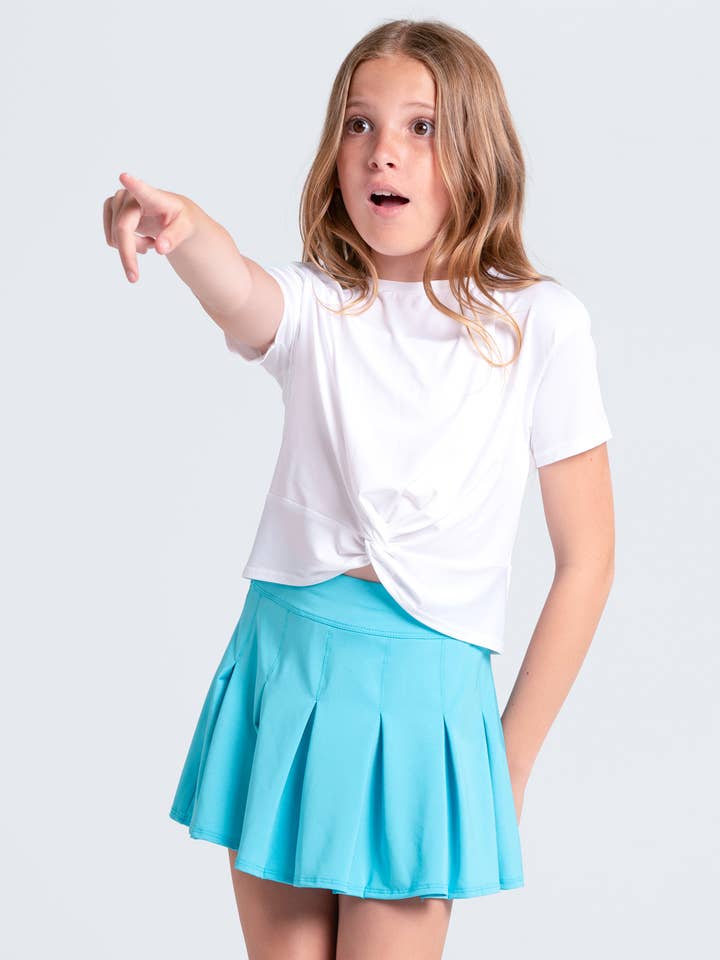 Girls Peek-A-Bow Short Sleeve - White for wholesale by Lucky In Love