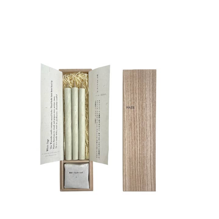 Japan Best - Wholesale Tapered Candle/Candlestick - Candles for Purification: Charcoal, Sage, Salt4