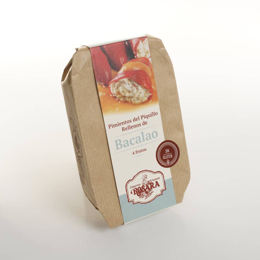 Conservas Rosara – wholesale Tinned fish – PEPPERS STUFFED WITH COD 4 PCS CAN A-F 270 ml.1