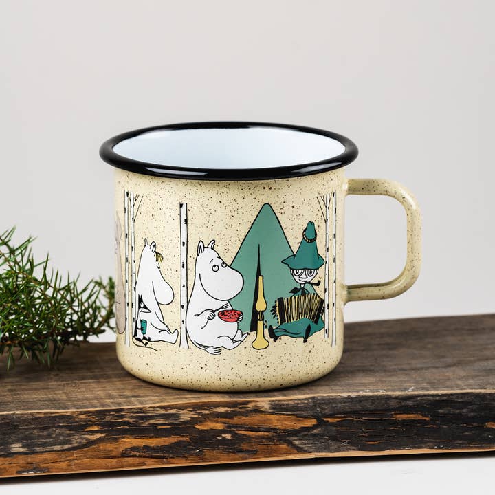 Treacle George (Muurla & Havi) – wholesale Coffee mug – MOOMIN | Enamel XL Mug | Campers | 0.80L6