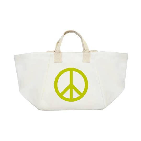 BOLSA DE PLAYA - SIGNO DE PAZ - BOLSA CHELSEA NATURAL (amarillo) ¡NUEVO! para venta al por mayor de Quilted Koala