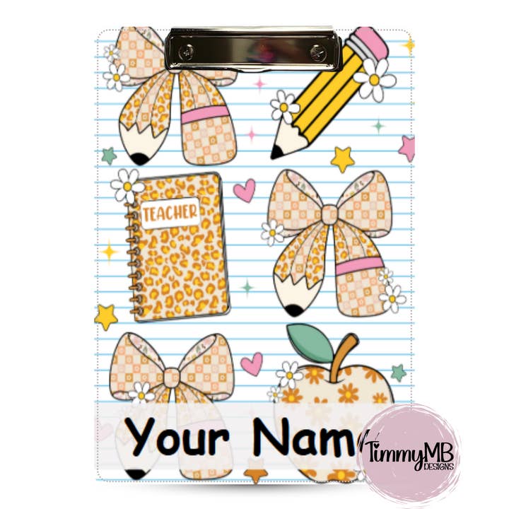 Coquette Strik Notitieboek - Aangepaste Klembord voor wholesale door TimmyMB Designs