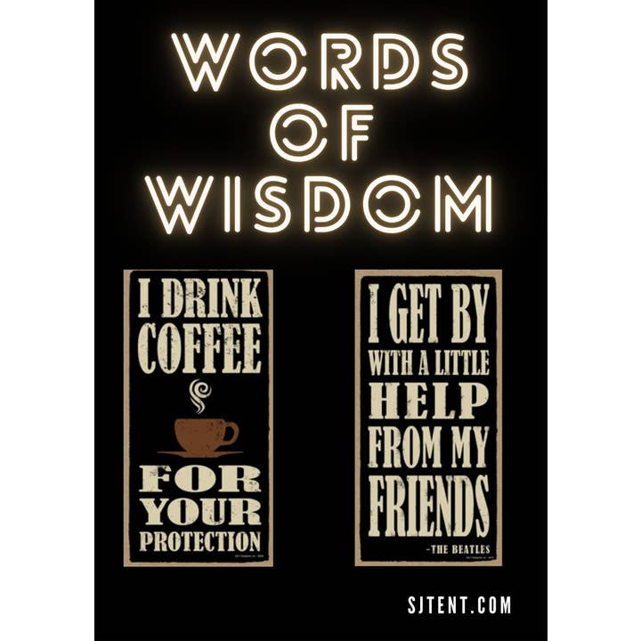 SJT Enterprises, Inc. – Engroshandel Vægplakat – 1 - Brugerdefineret plak! Din formulering her, op til 18-20 ord.1