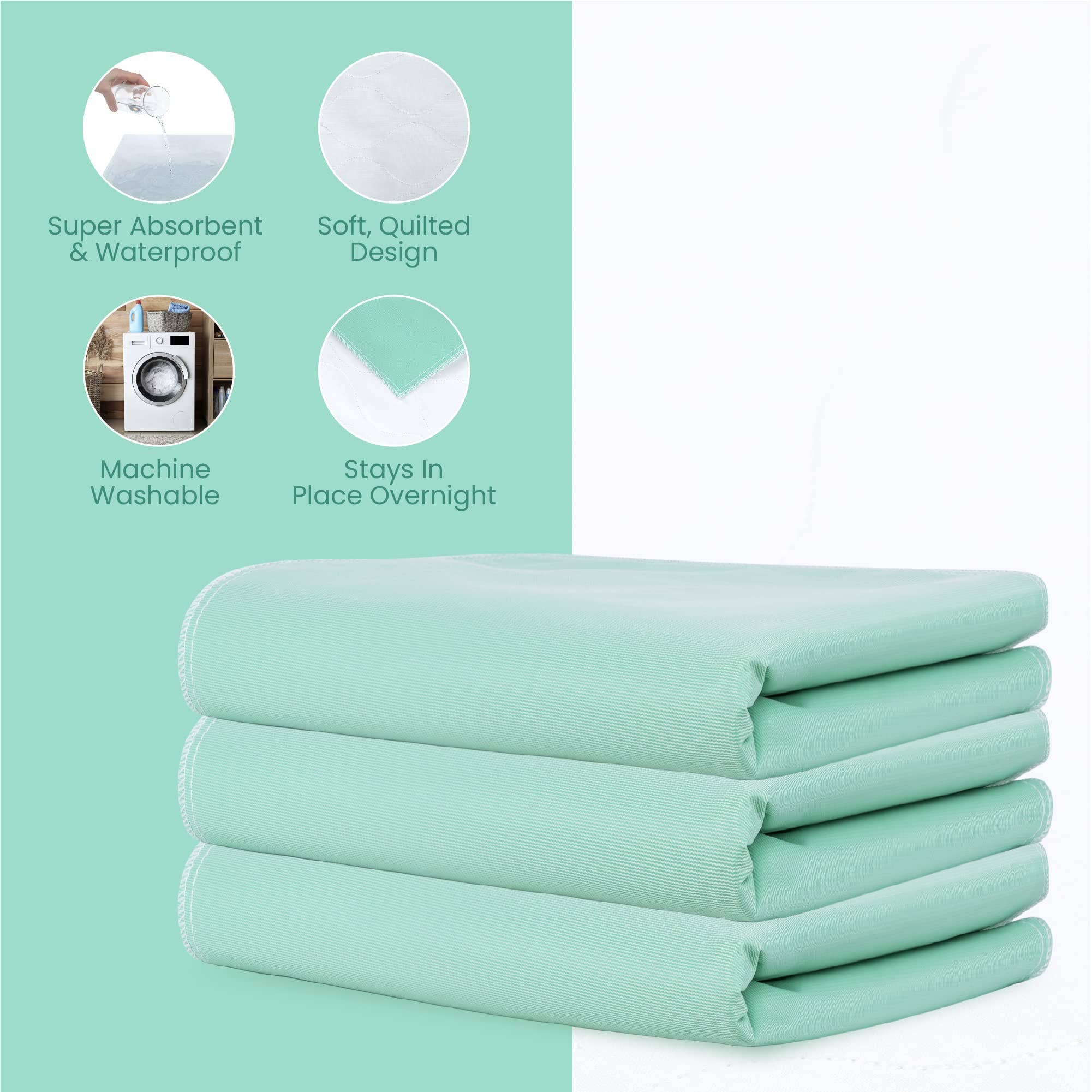 Inspire - Wholesale Mattress Pad/Protector - Washable and Reusable Bed Pads 18 x 24 3 Pack5