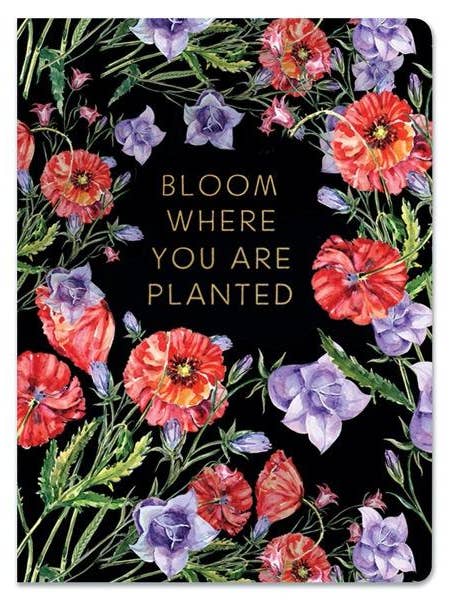 Black Floral Softcover Journal for wholesale by Paper House Productions