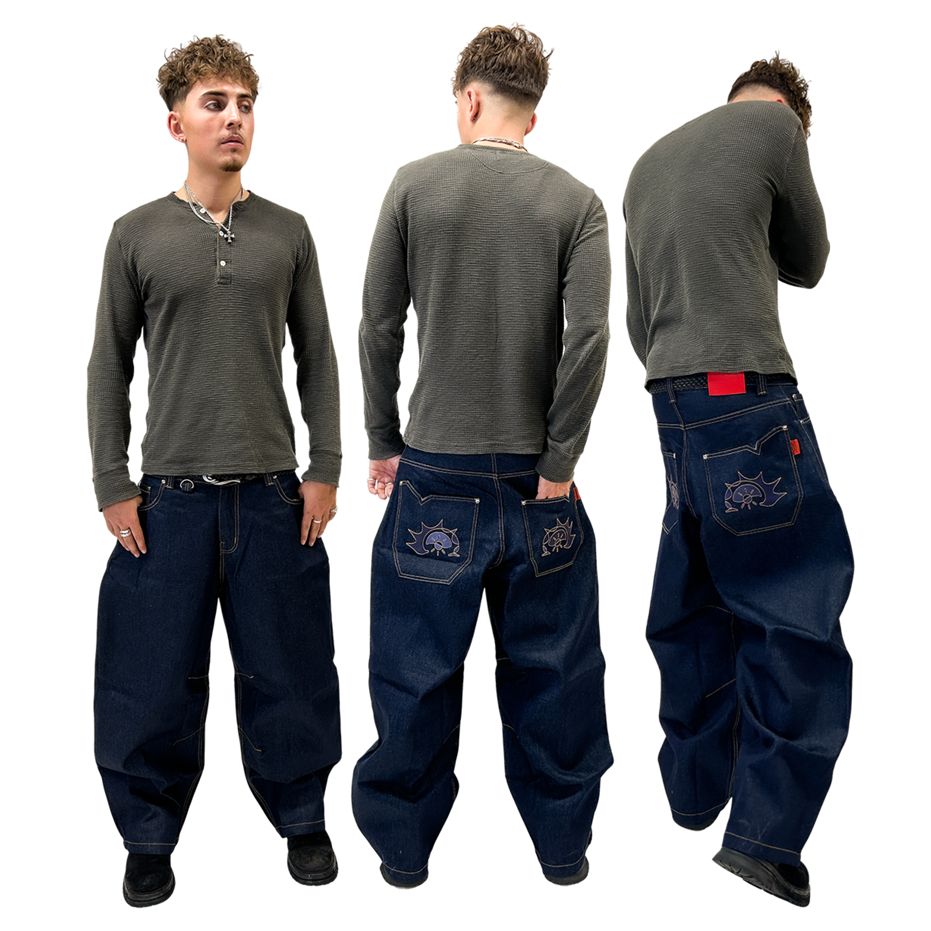 Klenam – calças de ganga - Homem por atacado – Denim Indigo RAW2