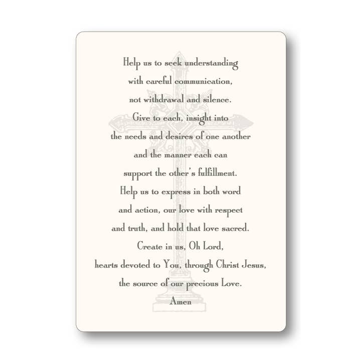 Maison de Papier - Wholesale Religious Card - VEC019030 Marriage Prayer Card1
