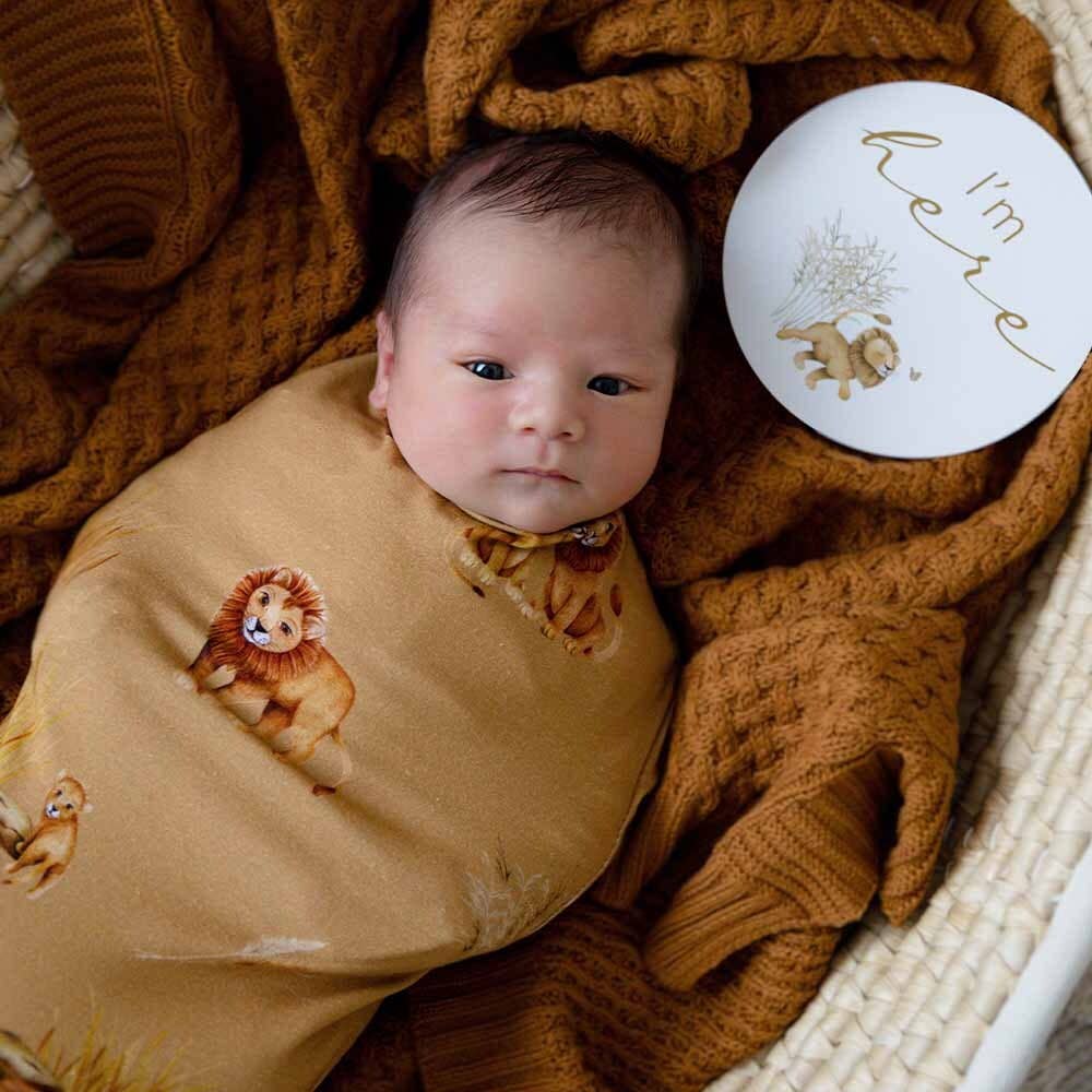 Snuggle Hunny - Wholesale Swaddle Set - Baby - Roar Baby Jersey Wrap & Beanie Set9