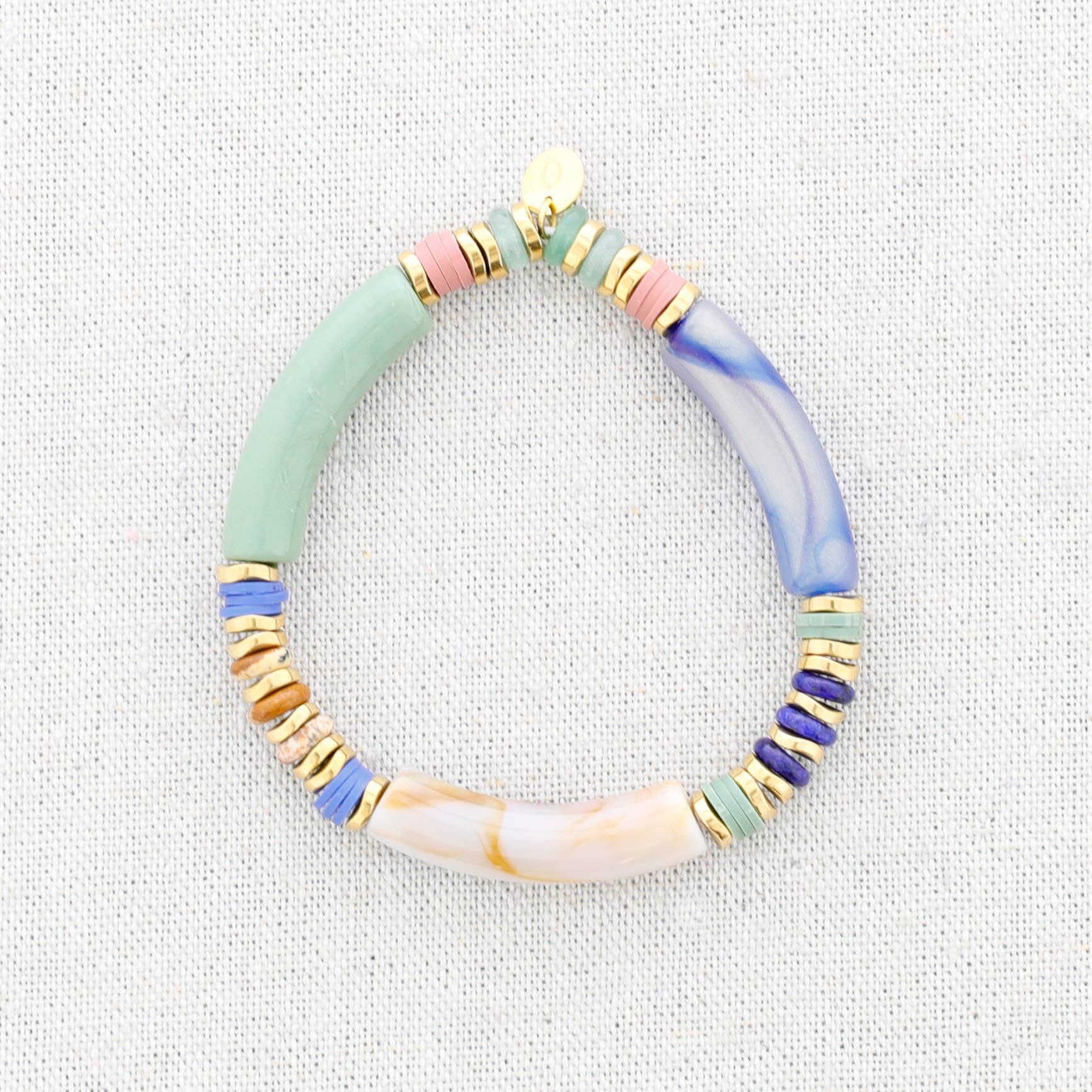 Sonata - Vendita all'ingrosso Gioielli a scatto - Bracciale elastico, acciaio, perline, resina17