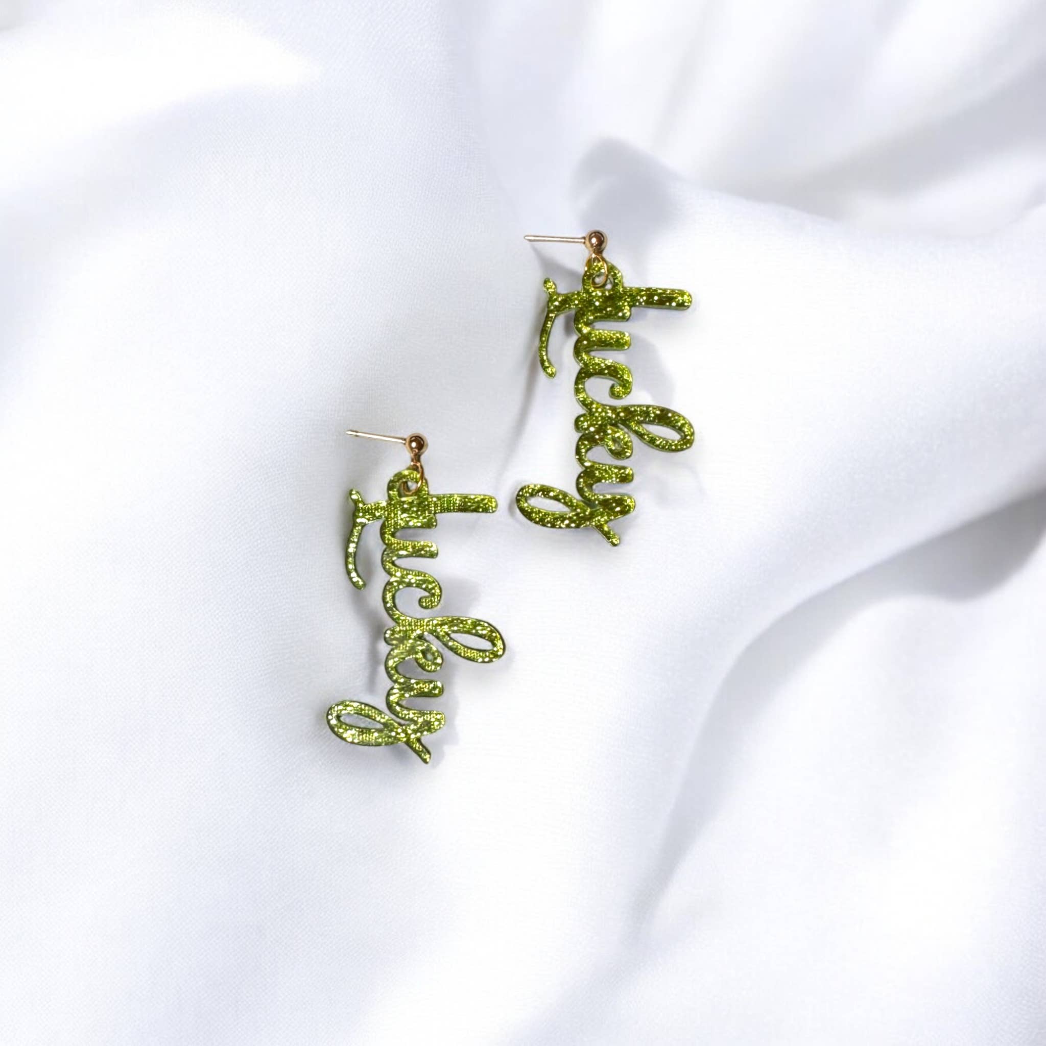 Fish Towne Designs, LLC - Wholesale Dangle Earrings - St. Patrick's Day "Lucky" Acrylic Earrings3