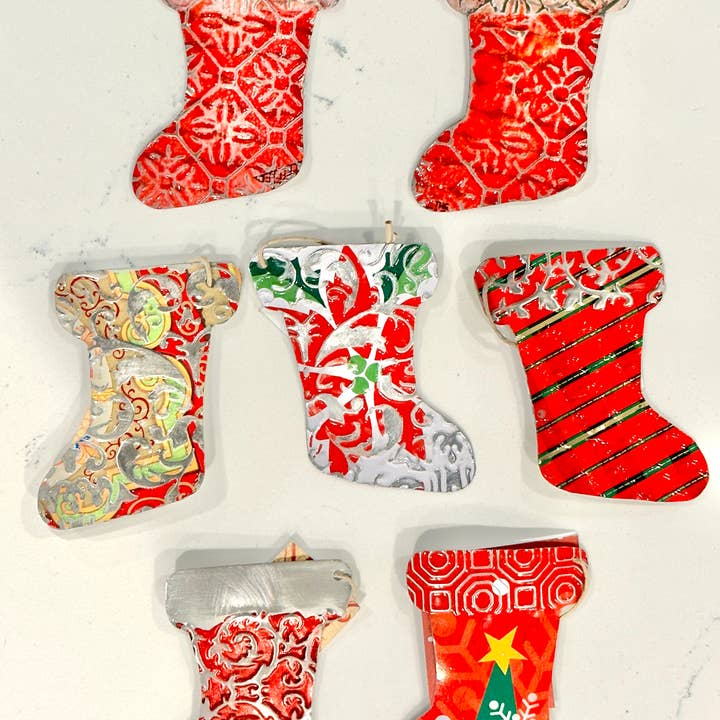 TTE Designs - Wholesale Ornament Set - Assorted Recycled Vintage Tin Christmas Ornaments