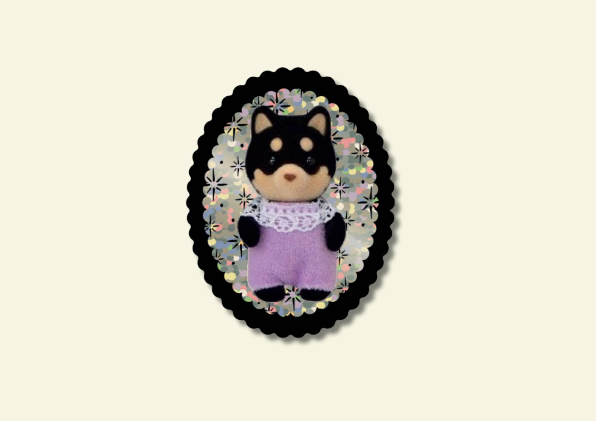 Shellflower – wholesale Klistermärke – Shiba Inu Glitter Vinylklistermärke