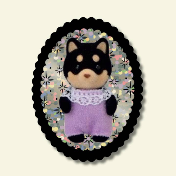 Shellflower – wholesale Klistermärke – Shiba Inu Glitter Vinylklistermärke0