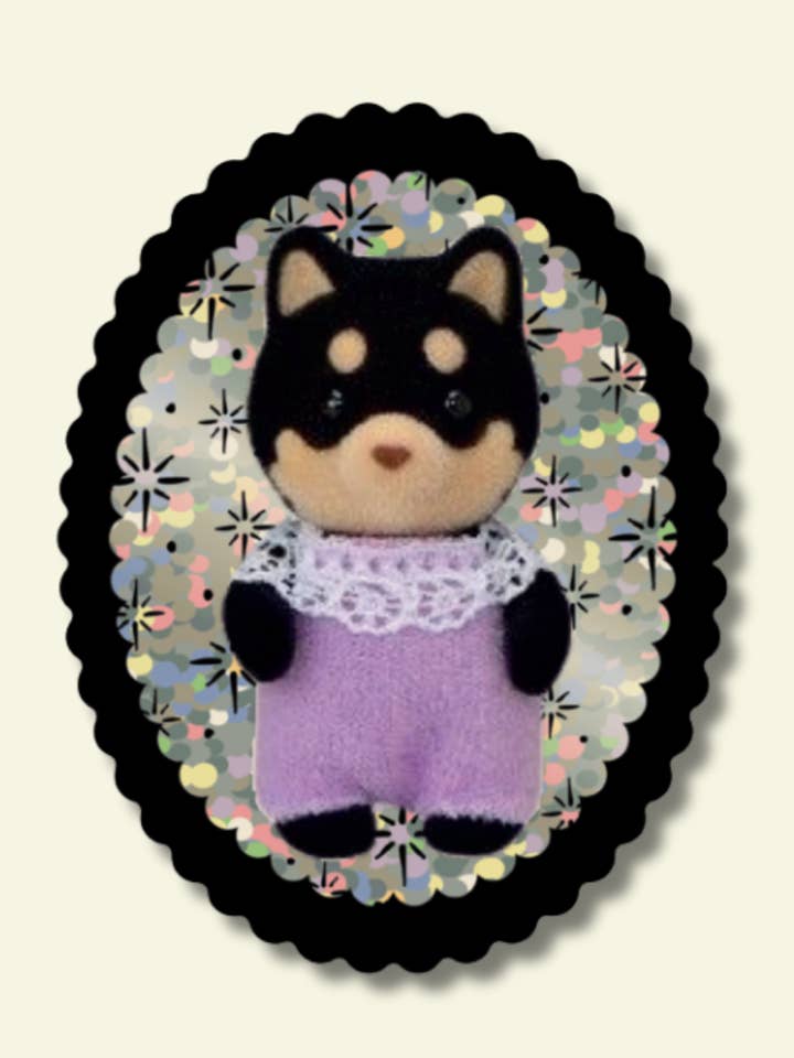 Shiba Inu Glitter Vinyl Sticker for wholesale by Shellflower