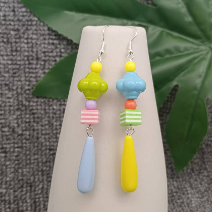 YK - Macaron Color Drop Dangle Earrings for wholesale by Mio Queena