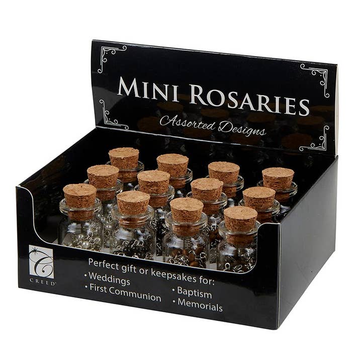 Christian Brands Catholic - Wholesale Jewelry Stand & Display - Mini Rosaries 12 Pk