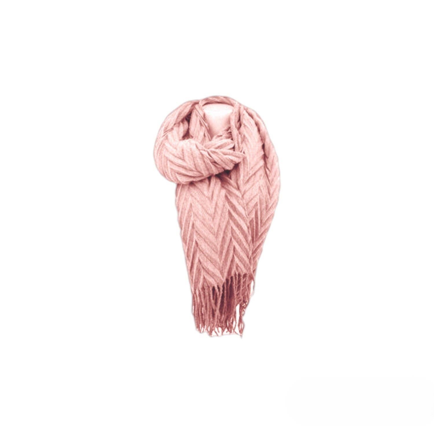 VewoTex - Wholesale Scarf - Women's - Winter Women's Scarf » Fringed Scarf 220 x 72 cm » Women's Scarf with Pleated Look » Winter Scarf Soft Cashmere Pleated3