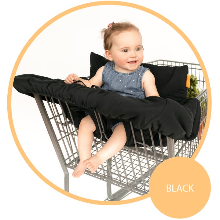 Baby Shopping Cart Cover - Black Fabric for wholesale by Binxy Baby