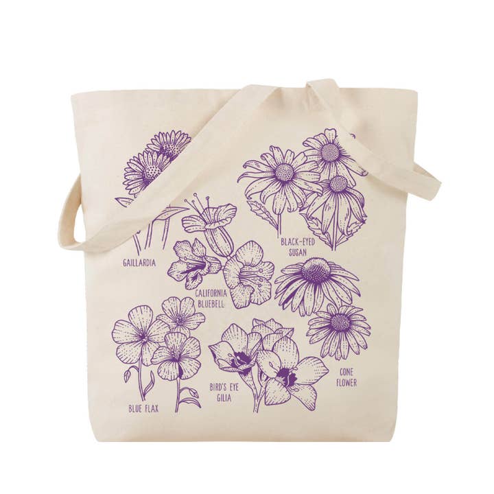 Soul Flower - Wholesale Tote Bag - Unisex - Wild Flower Botanical Tote Bag - Flower Garden Totes3