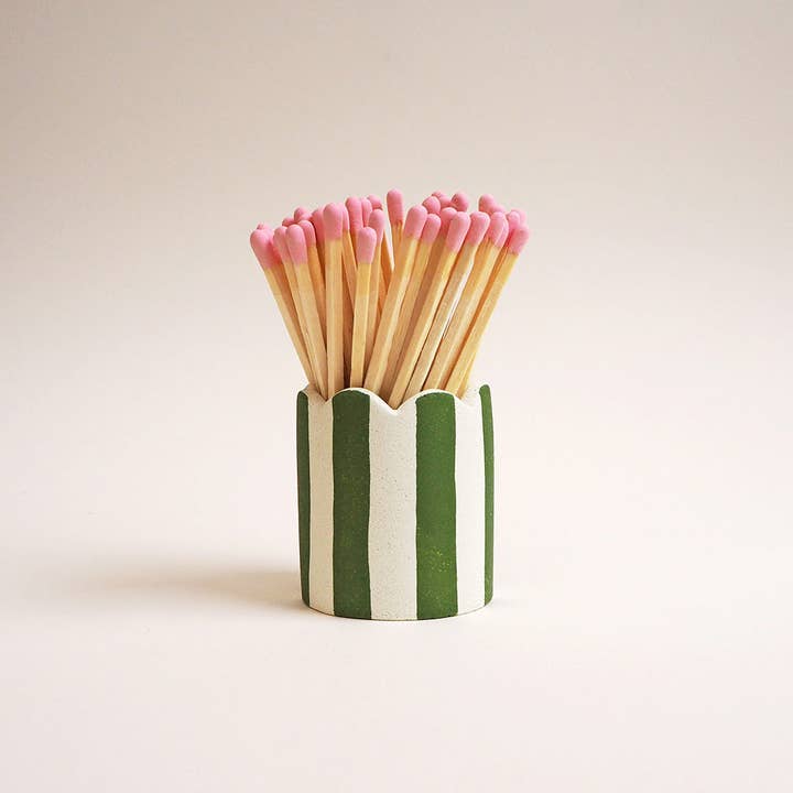 Hello Marilu - Wholesale Match Holder - Stripy Match Stick Holders - Choose Your Colours