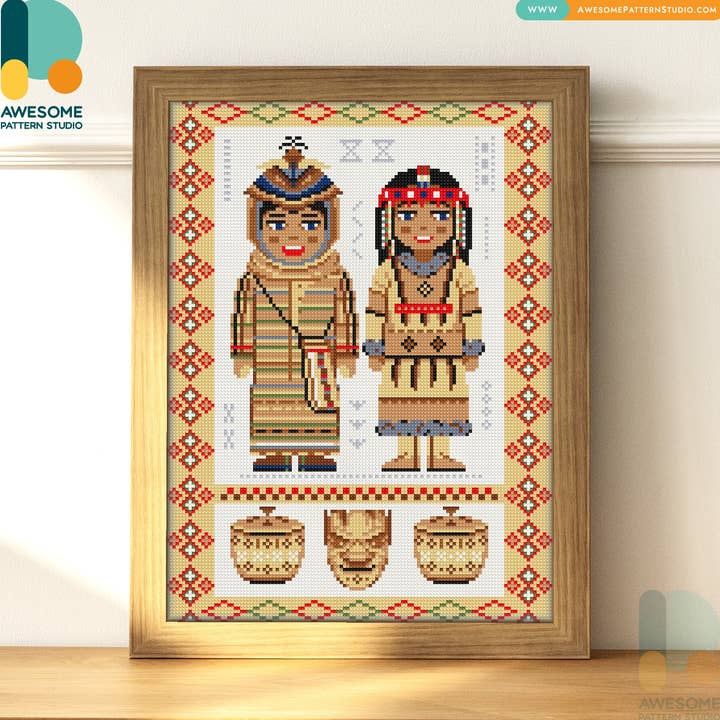 Vêtements Aleut DS2449-120x162, kit de peinture au diamant pour la vente par Awesome Pattern Studio