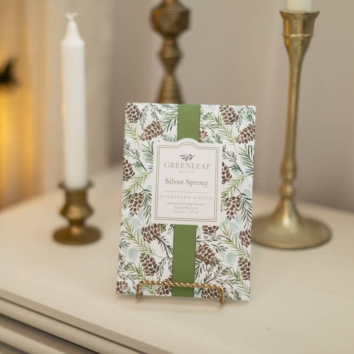 Greenleaf Gifts - Wholesale Sachet - Silver Spruce Large Sachet 18 Pack