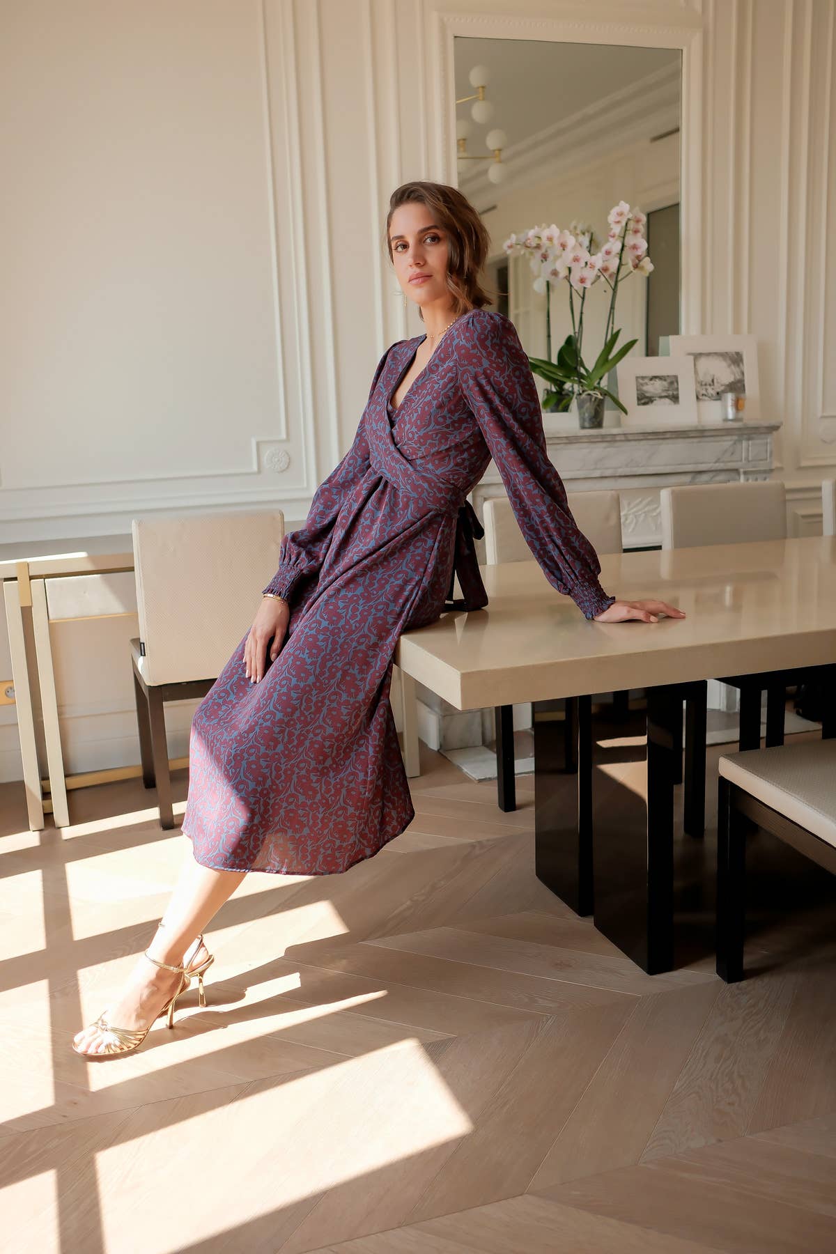 LOVIE & CO - Wholesale Dress - Women's - Floral long dress with bow at the back6