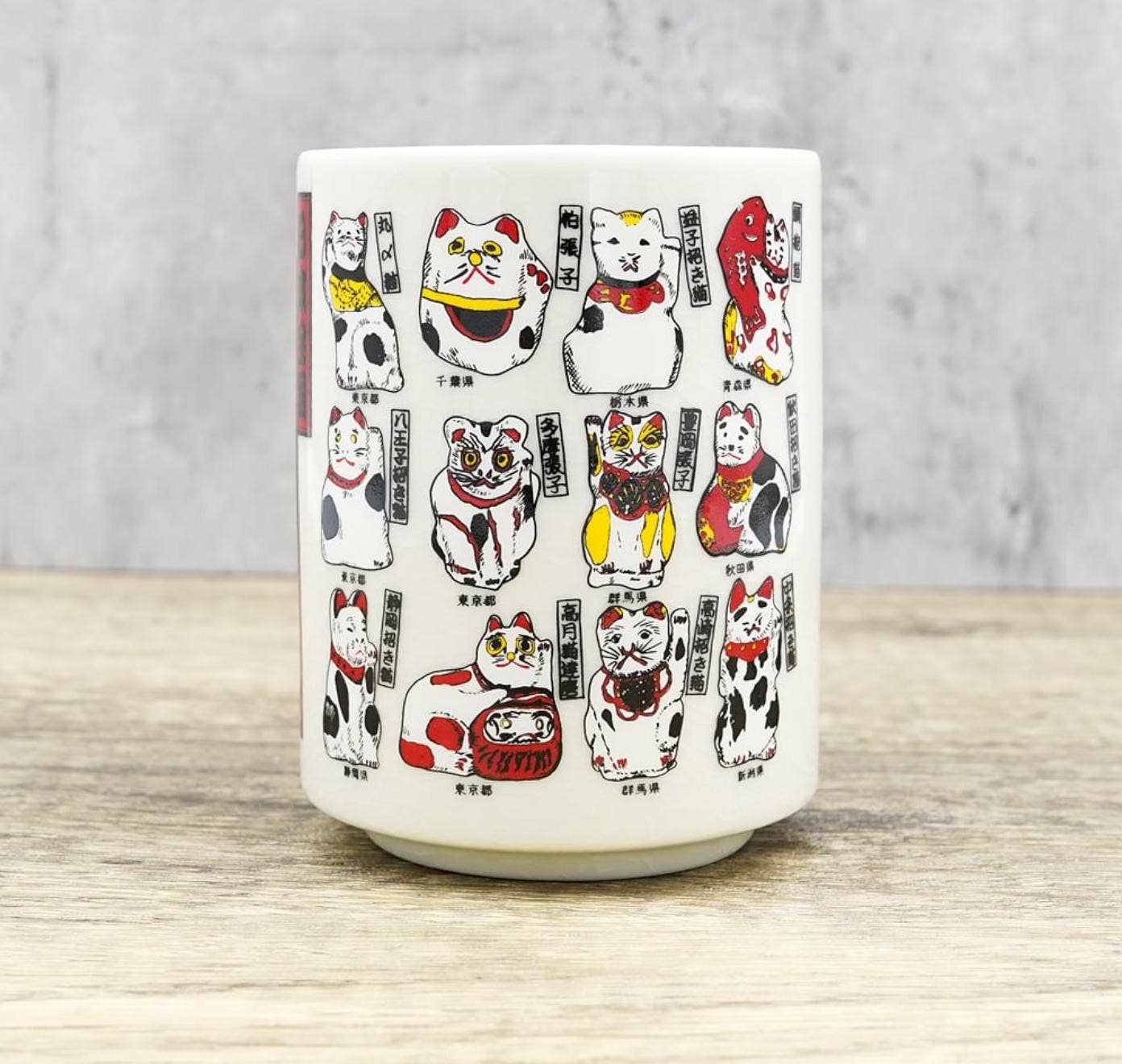 「FUNJI」In Japan - Wholesale Coffee Mug - Lucky Cat Tea Cup Set: Japanese Mino Ware Ceramic Yunomi4