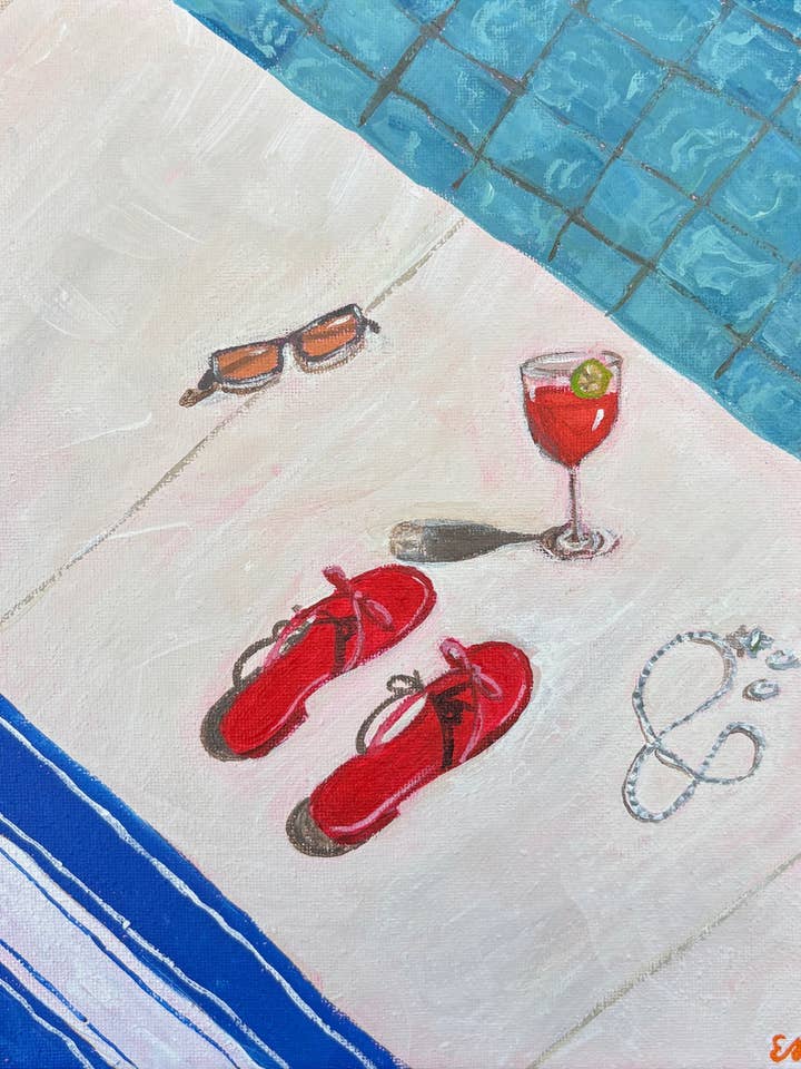 Poolside At Noon (Print) for wholesale by okay leni