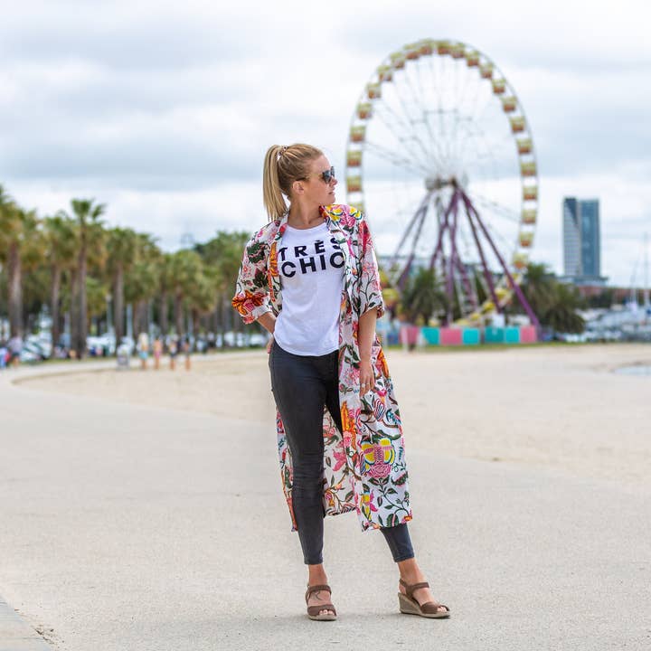 Kimono Cotton Kimono Bathrobe Frida Valentines Day GiftBird for wholesale by Linen Connections