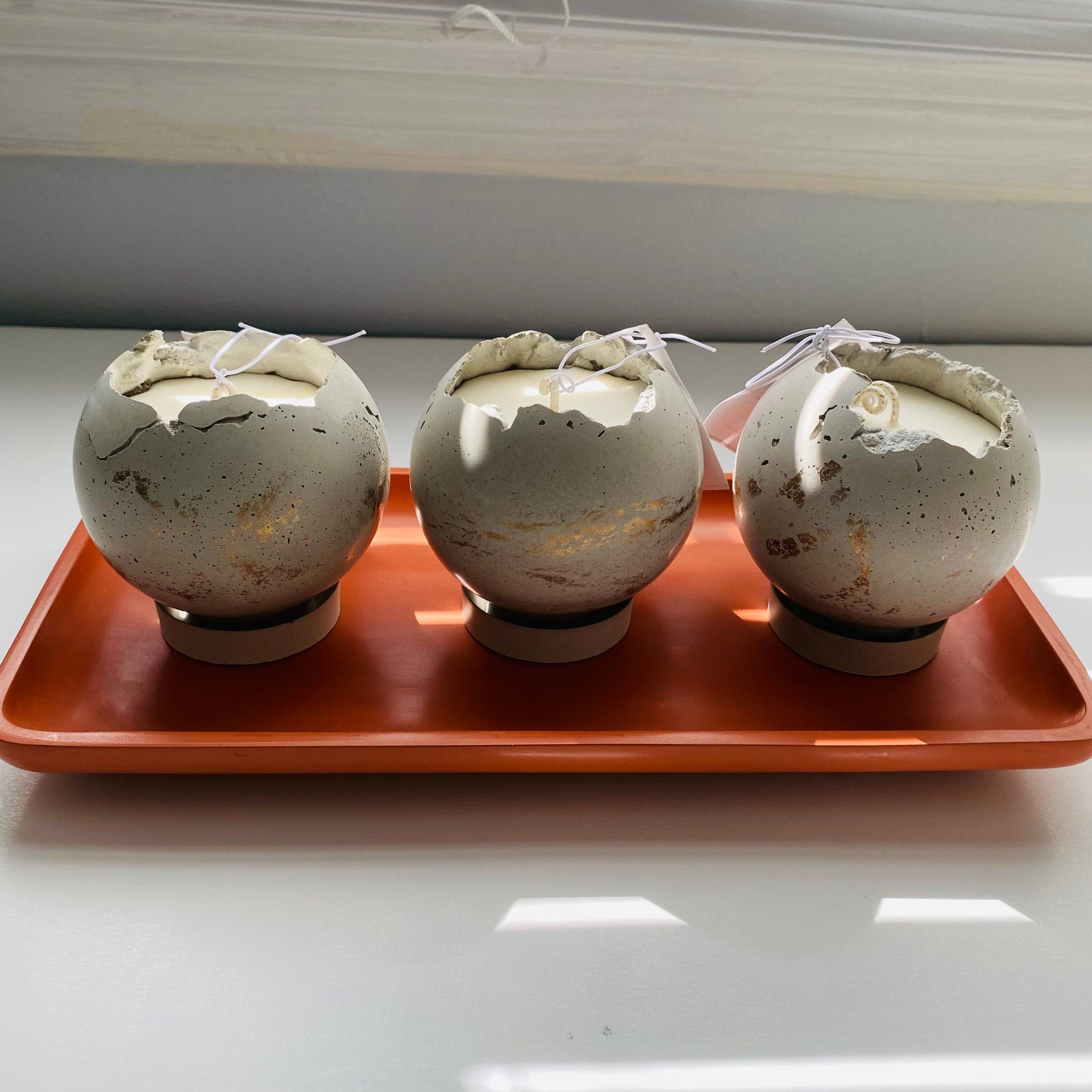 Fancy Concrete - Wholesale Jar/Filled Candle - Mini Moon Candle | Sphere Concrete Candle5