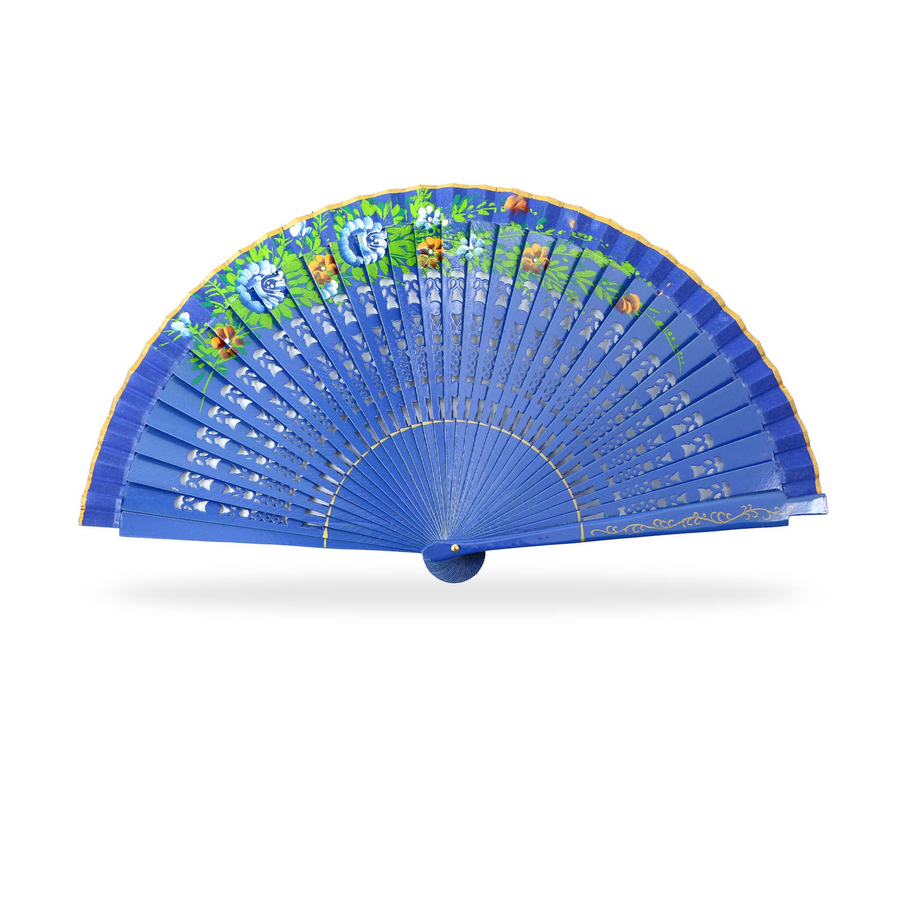 Cuatrogotas - Vente Éventails pliants en papier/festifs - Éventail en bois peint à la main, recto verso2