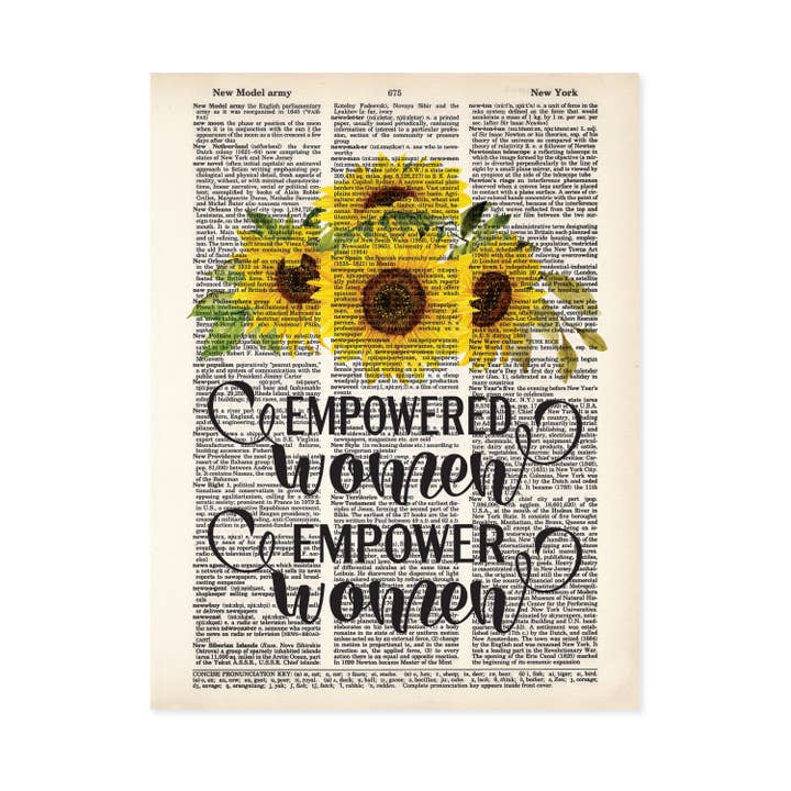 Empowered Women Empower Women - Stampa artistica con dizionario vintage per la vendita all'ingrosso da parte di Blue Twist & Co