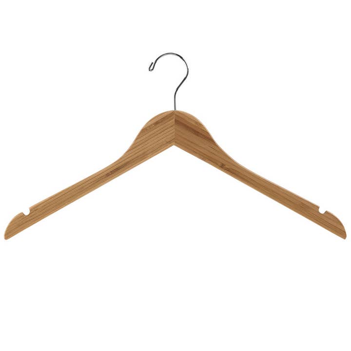 Store Supply Warehouse - Wholesale Clothes Hangers - 17" Bamboo Wood Dress Hangers - Case of 500
