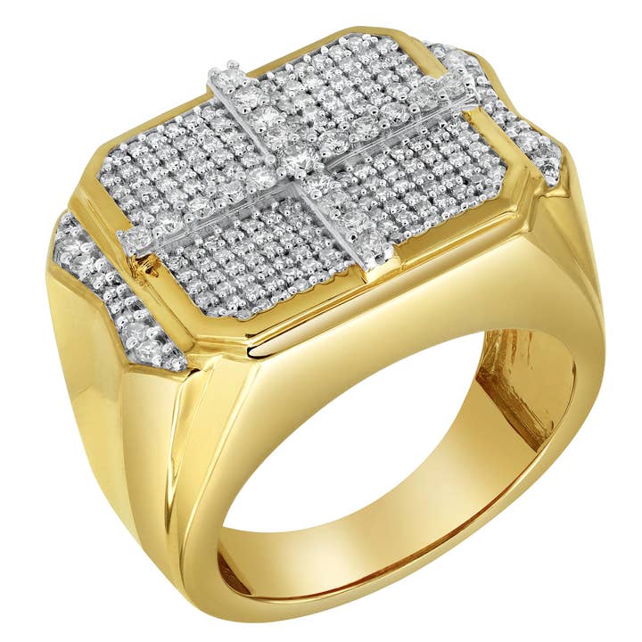 Iced Oriel Diamond 1.02 (ct. wt.) 14K Yellow Gold Ring for wholesale by LuvMyJewelry (LMJ)
