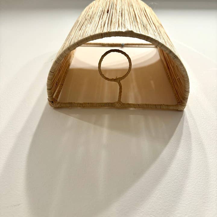 High crafty – wholesale Sconce – Aya Handwoven Raffia Wall Sconce Boho Light Fixture5