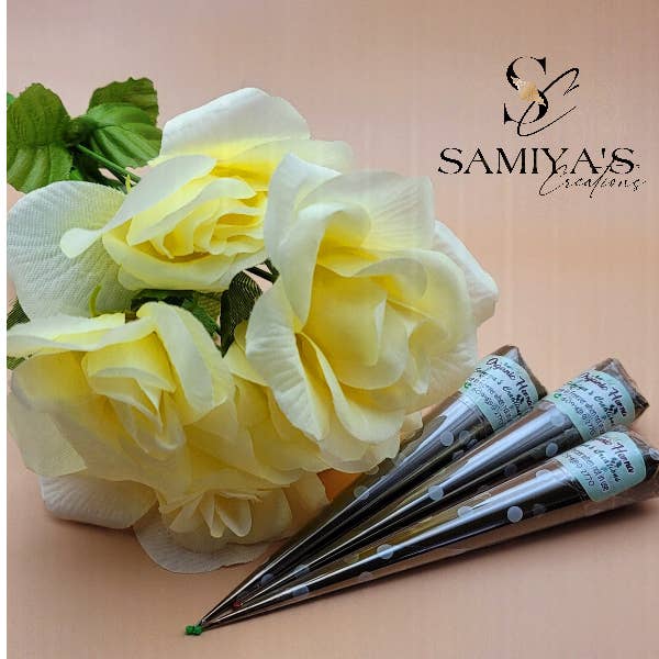 Samiya's Creations - Wholesale Body Glitter/Shimmer - 100% Fresh Organic Henna Cone with 0.5mm Pin - 30g each