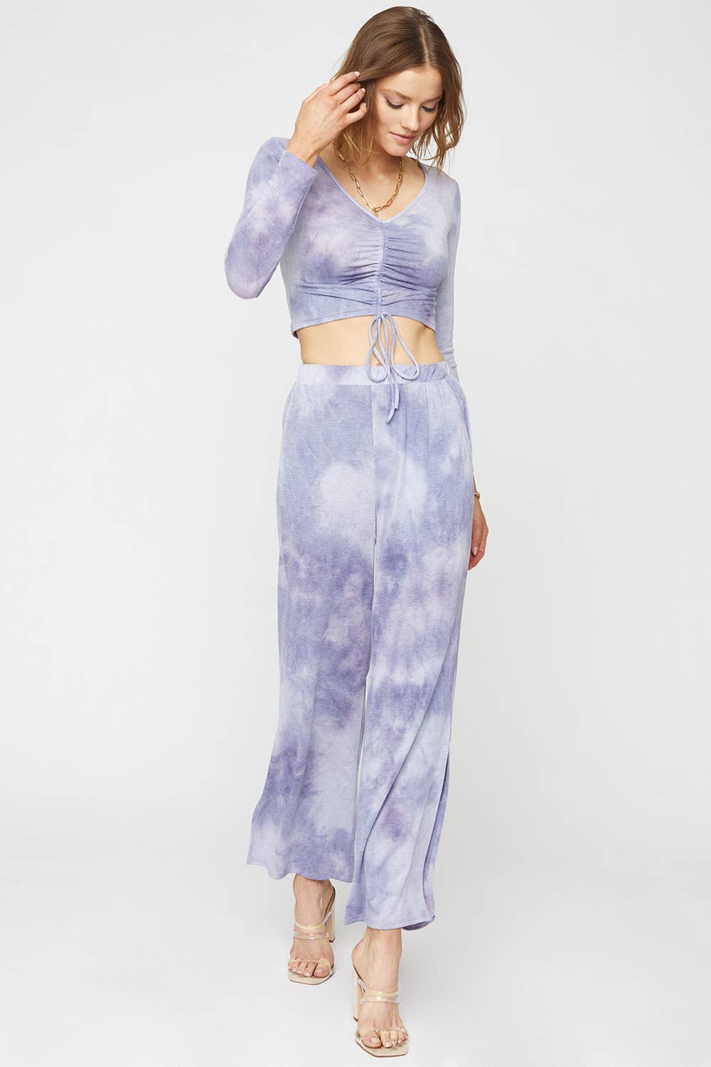 Sans Souci - Wholesale Knit Top - Women's - RUCHED LOUNGE TOP - T63304