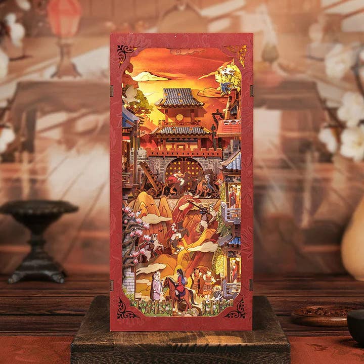 DIY Book Nook Kit - The Legend of Mulan for wholesale by Figured'Art (UK)