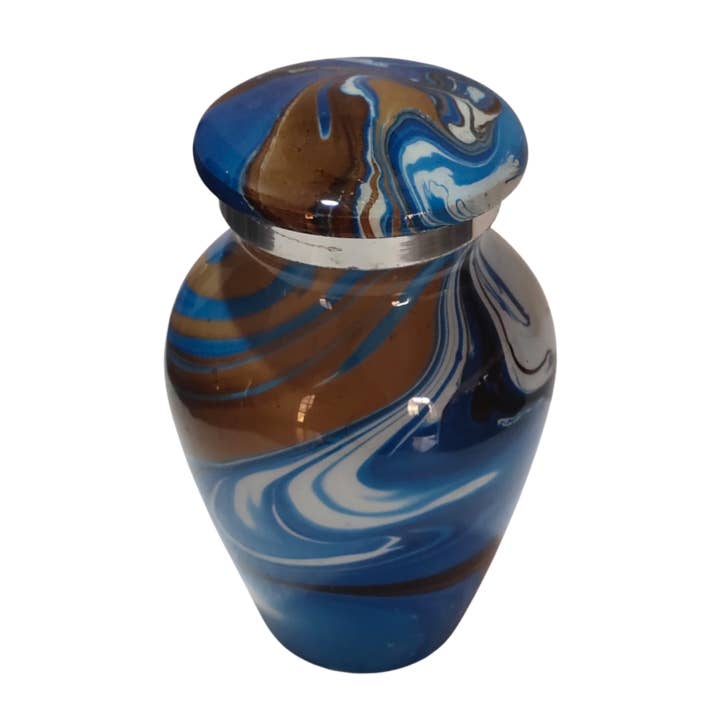 Plutus imports - Wholesale Urn - Beautiful Marble Finish Small Mini Keepsake Set of 4