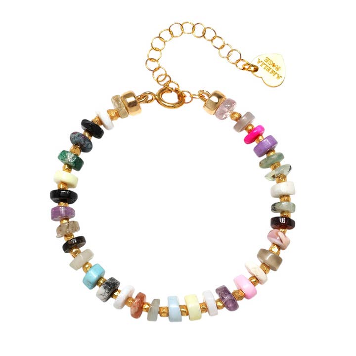 Amelia Rose Jewelry - Wholesale Beaded Bracelet - Multi Colored Heishi Sparkle Bracelet 0