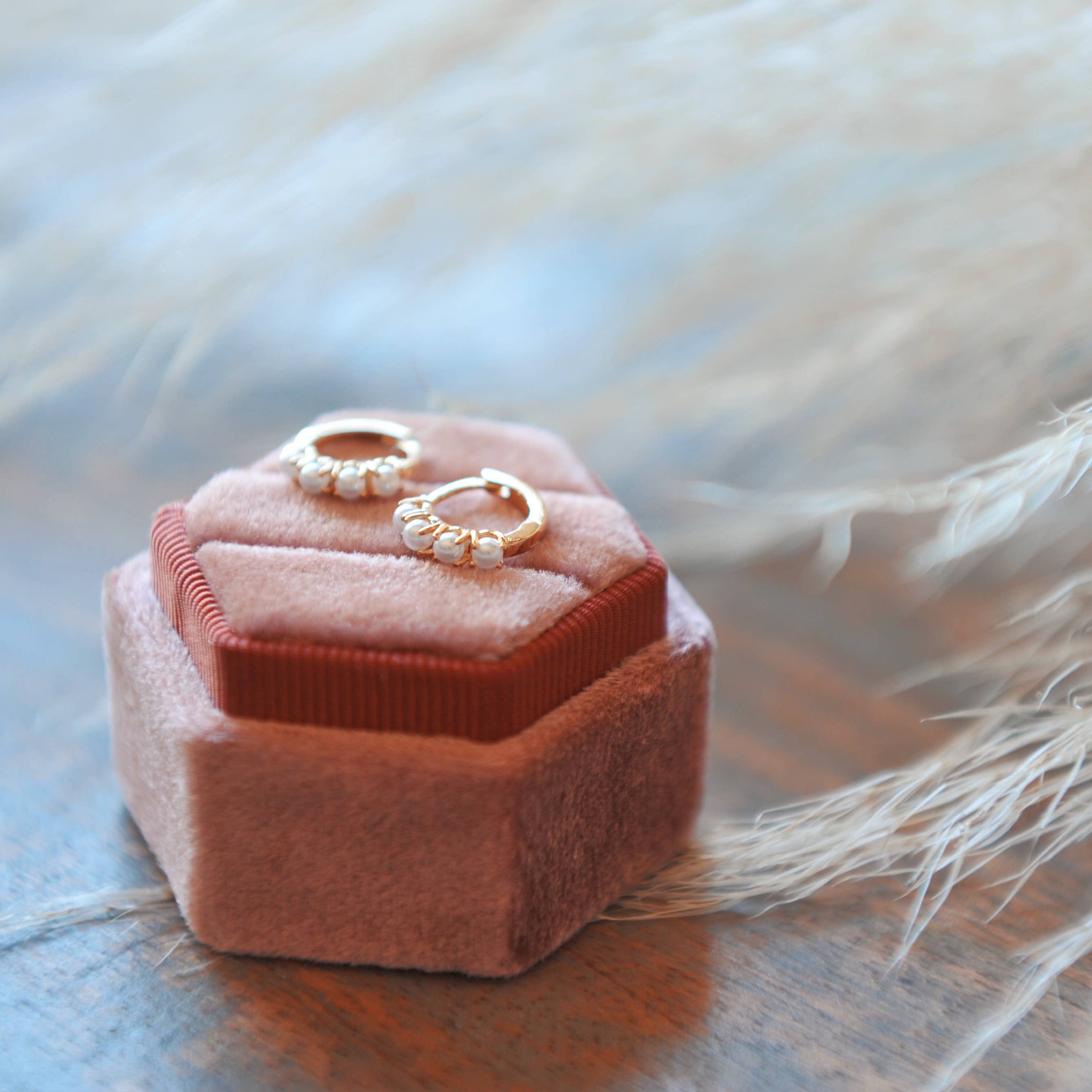 Oh So Lovely - Wholesale Huggie earrings - Pearl Huggie Hoops4