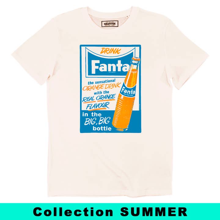 Grafitee - Wholesale Screen Printed T-Shirt - Unisex - Drink Fanta T-shirt - Vintage drink t-shirt