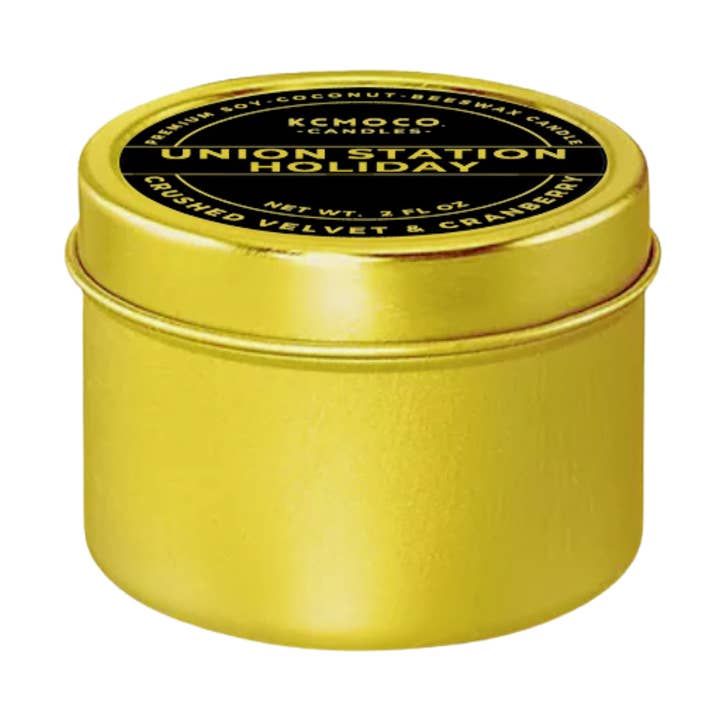UNION STATION HOLIDAY CANDLE - MINI TIN for wholesale by KCMOCO. Candles