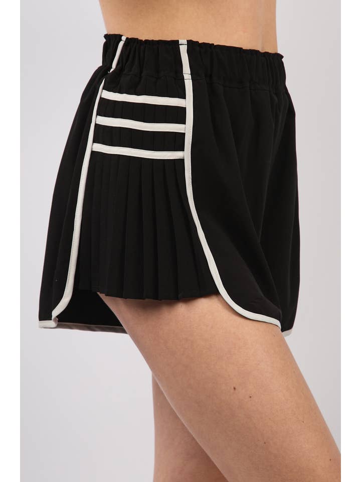 VERY J - Wholesale Athletic Shorts - Women's - NP70305-Side Pleated Detail Activewear Shorts11