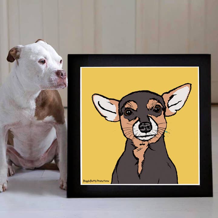 Estampado Chihuahua Amarillo para venta al por mayor de Buggle Betty Productions