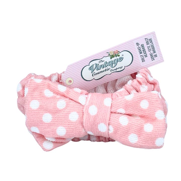 Vintage Cosmetic Dolly Makeup Headband (BL) for wholesale by Upper Canada Soap