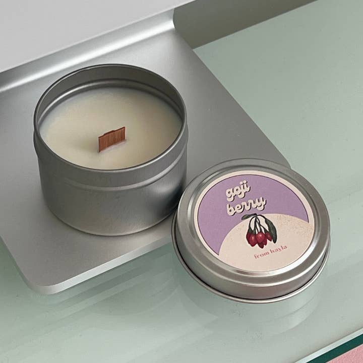 Mini Goji Berry Candle for wholesale by From Kayla