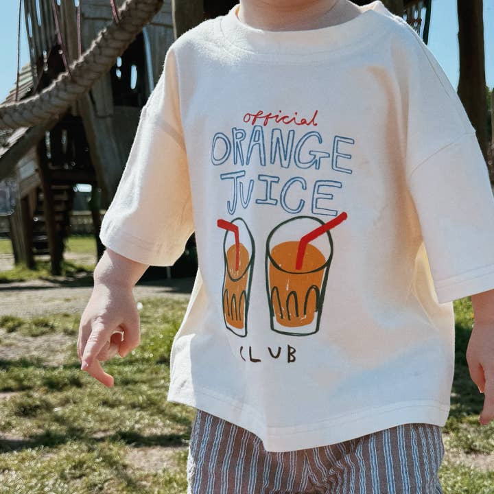 T-shirt Gráfica Infantil Oversized | Clube do Sumo de Laranja por atacado de SimplyExtraJordanary